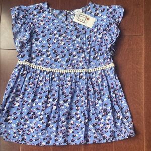 THML Blue Patterned Casual Top